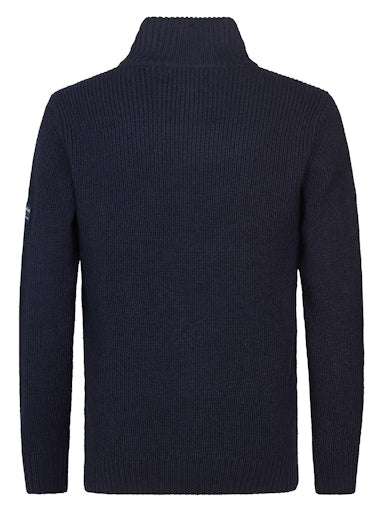 Petrol - Knit Half Zip - Deep Capri (Blauw)