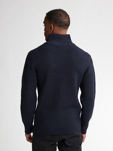 Petrol - Knit Half Zip - Deep Capri (Blauw)