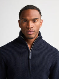 Petrol - Knit Half Zip - Deep Capri (Blauw)