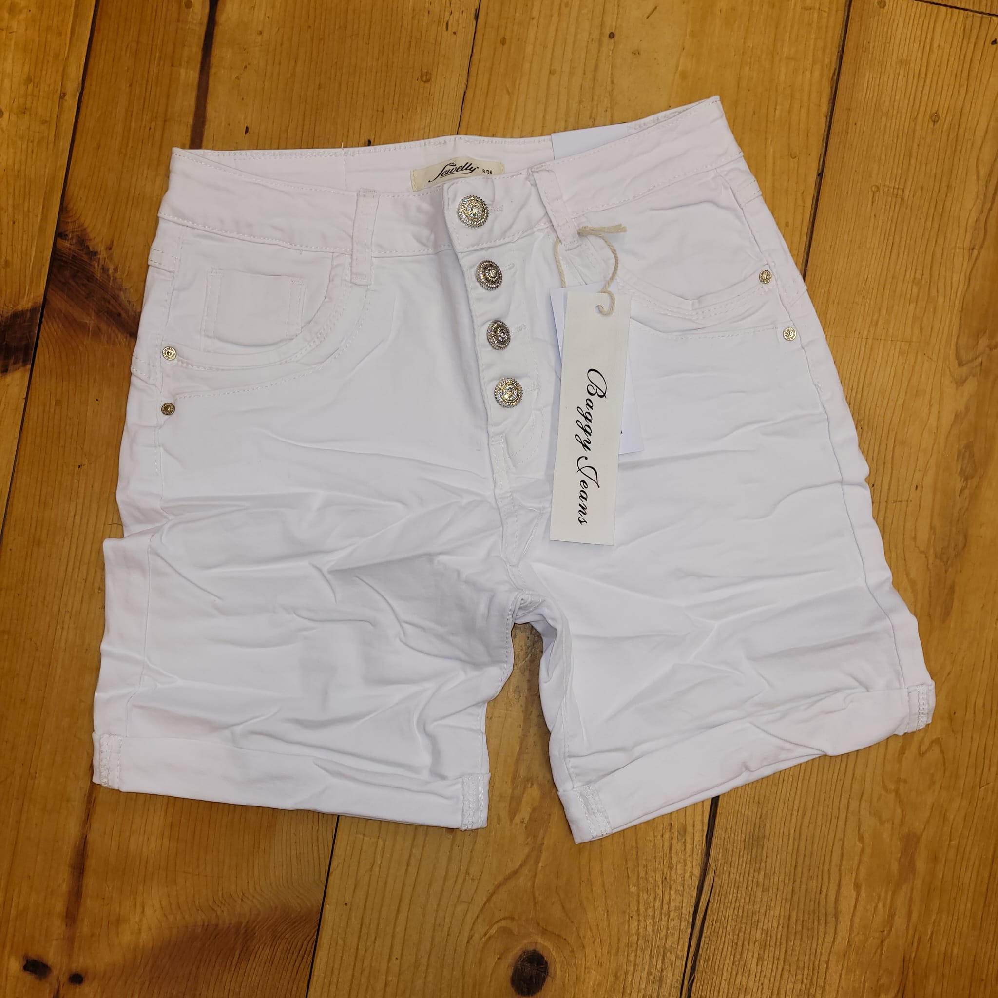 Jewelly Jeans - Short - White