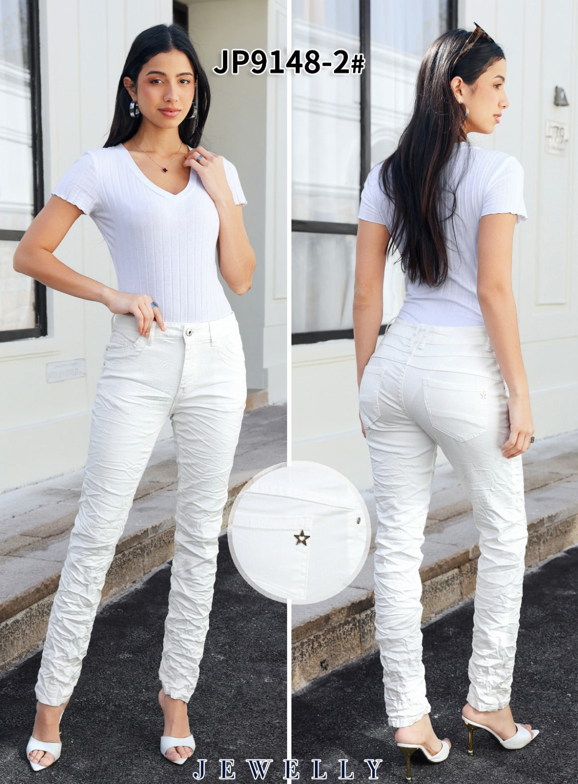 Jewelly Jeans - Twill White