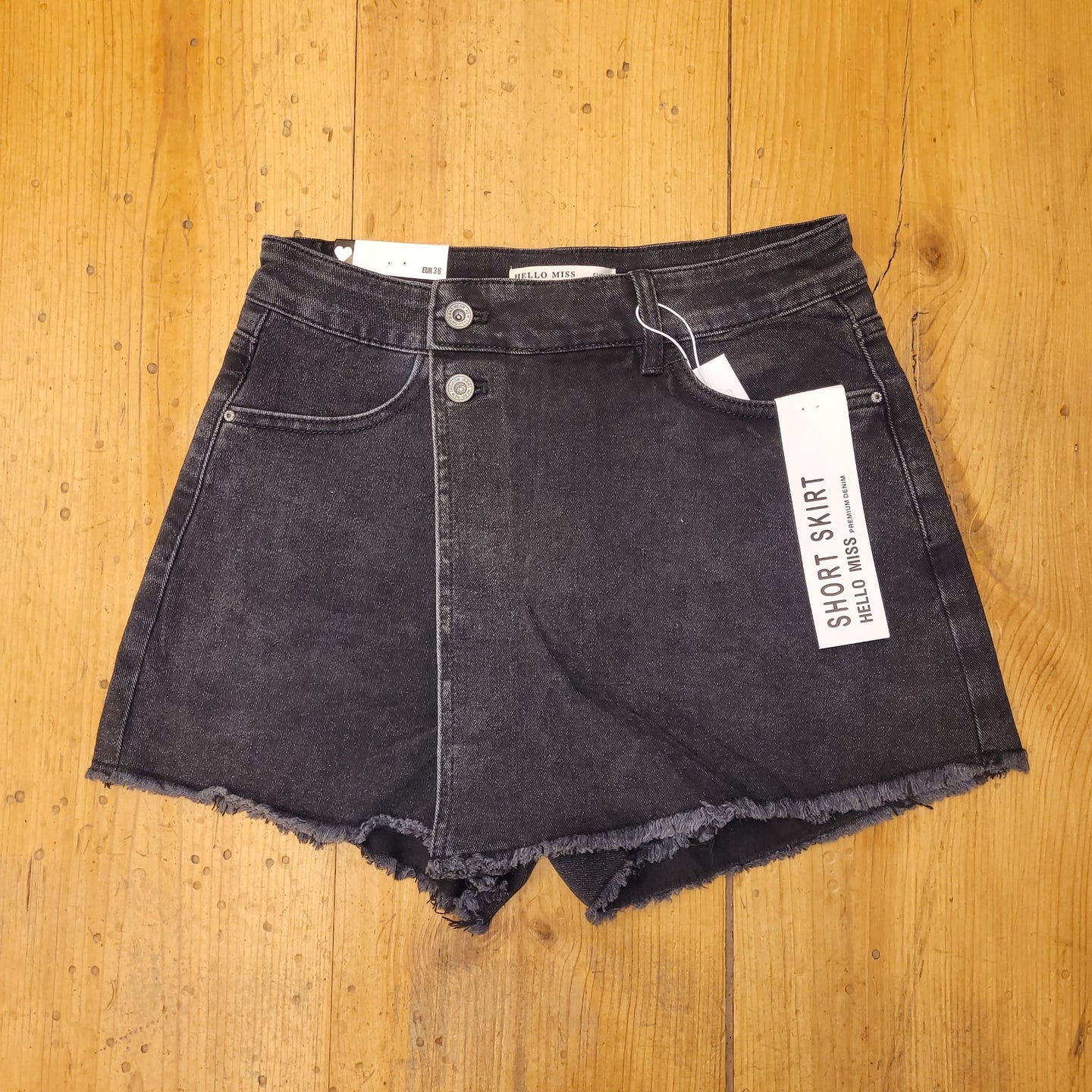 Hello Miss - Skort - Black Denim