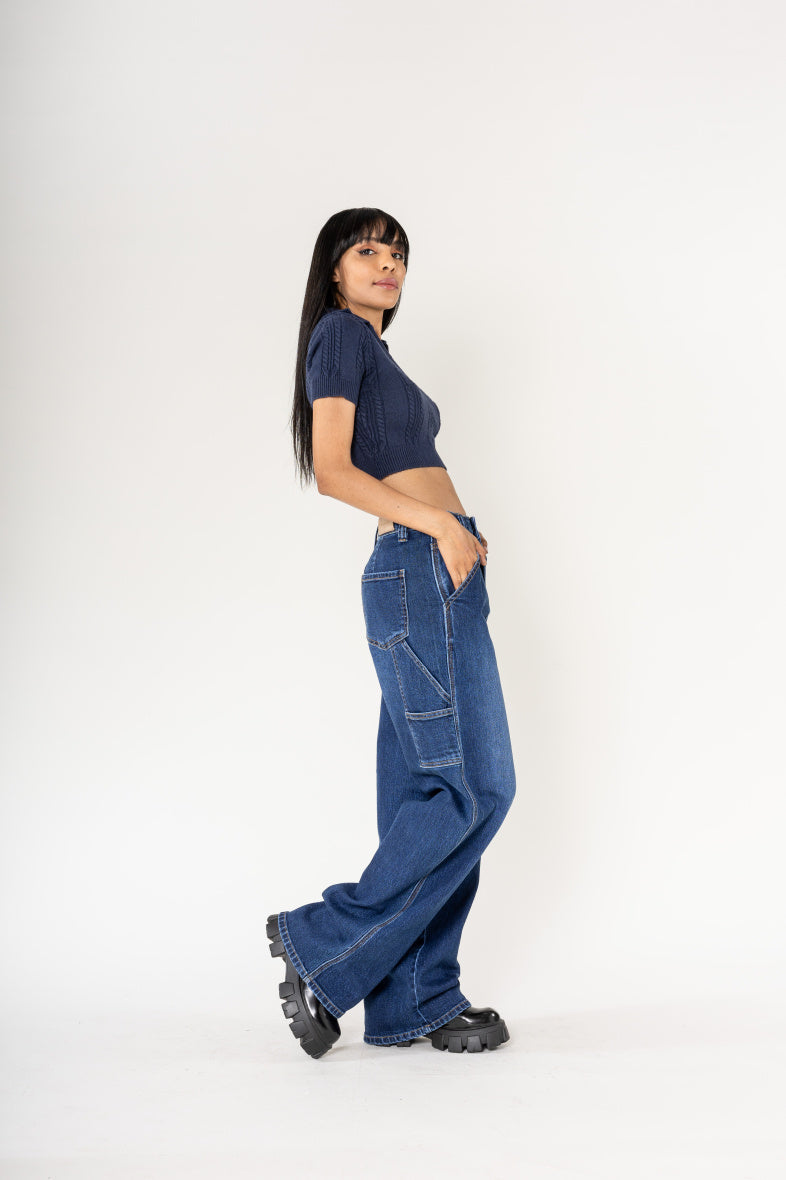 Nina Carter - Wide Leg - Dark Denim